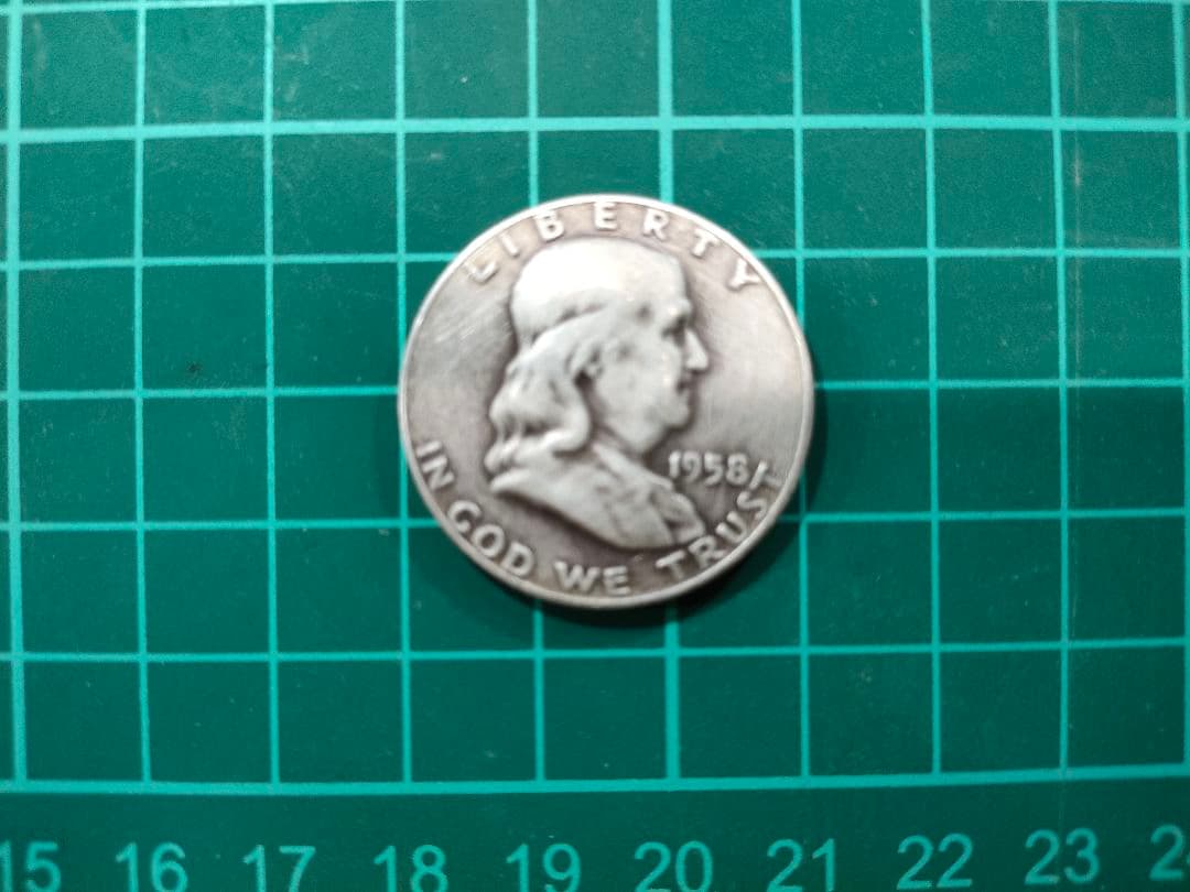 銀貨　フランクリンハーフダラー2枚(1958年)　ケネディ1枚(1972年) 他