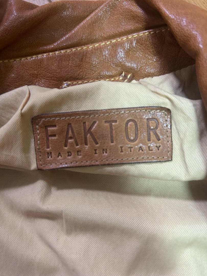 FAKTOR ブラウンレザージャケット