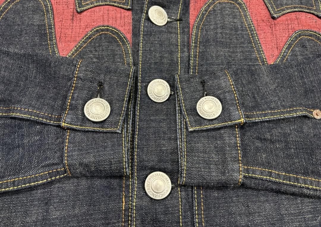 ＊EVISU No.1752 濃紺 カモメ切替 デニムジャケット 40