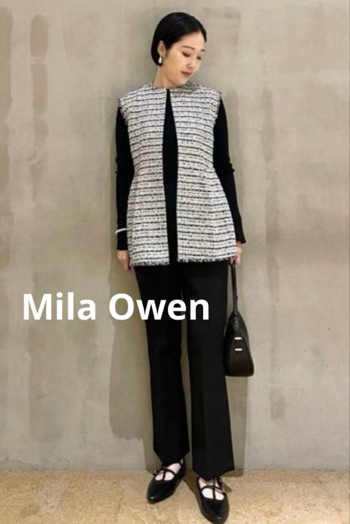 最終SALE★美品【Mila Owen】ツイードベスト ジレ セレモニー