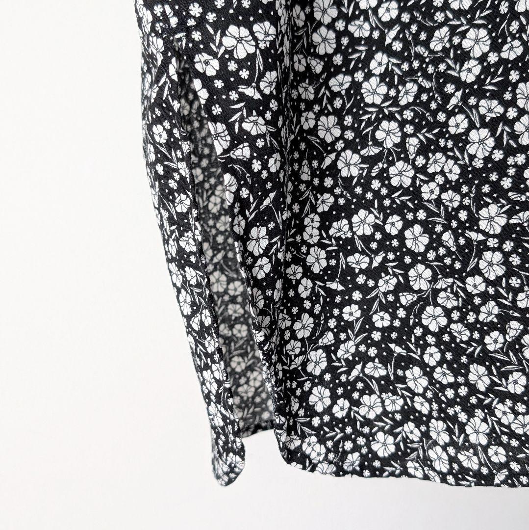 nest Robe flower pattern タックシャツワンピース リネン