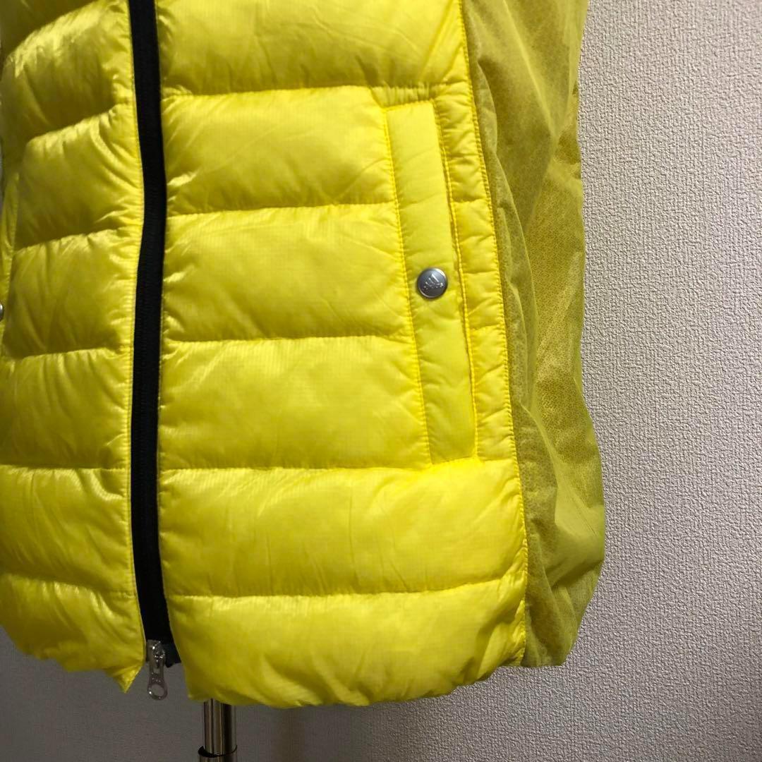 美品 アディダスゴルフ ダブルジップ ダウン ベスト イエロー Mサイズ