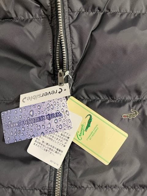 【タグ1.5万円/半額以下/2L/新品/ 黒】ダウンベスト リバーシブル 防寒
