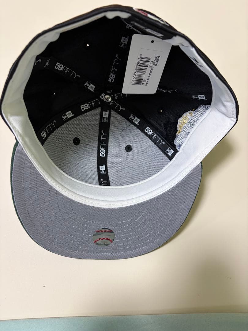 ドジャース逆ロゴ　new era 59FIFTY ブラック/グリーン 7 5/8