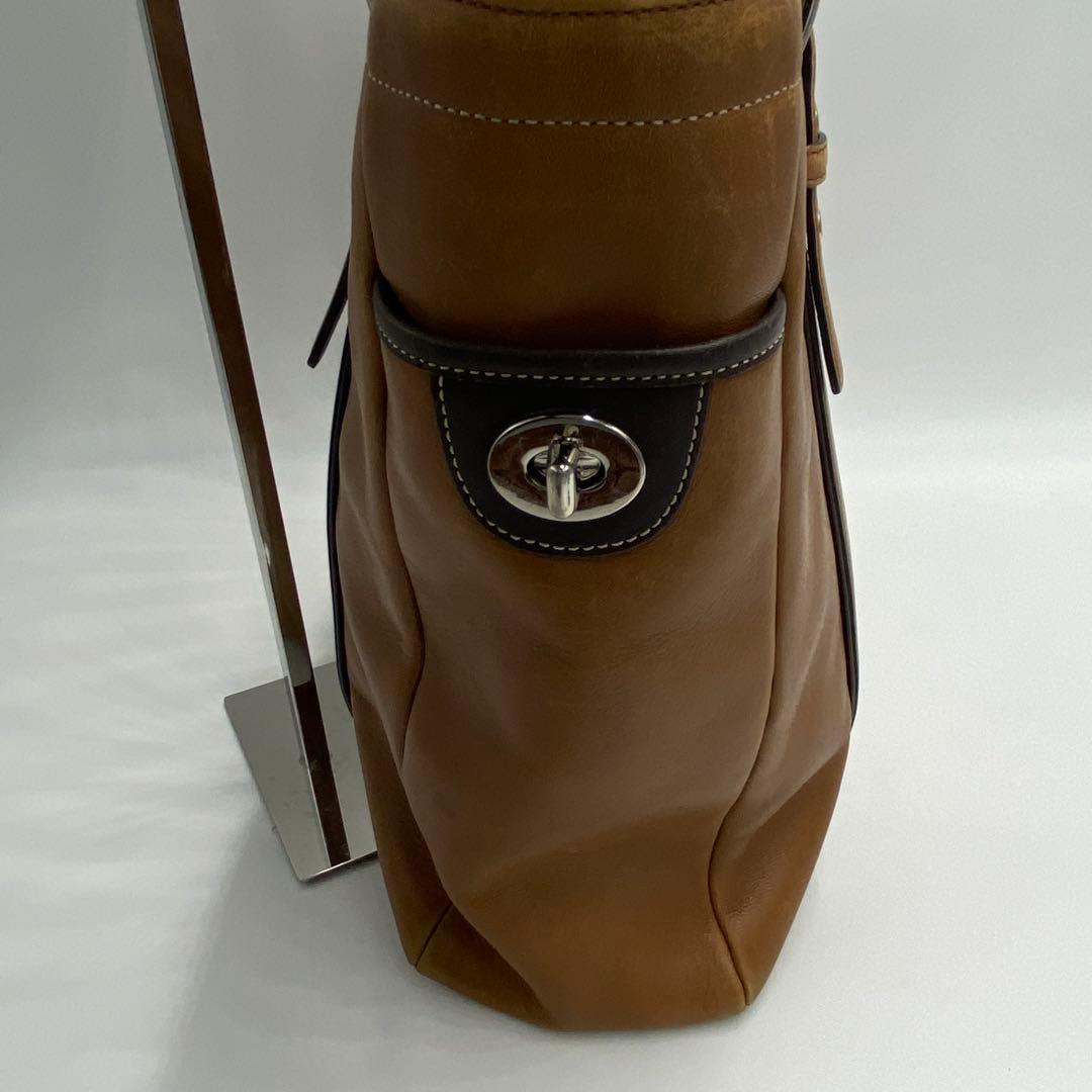 COACH コーチトートバッグ 5128 ブラウン 大容量 A4 レザー