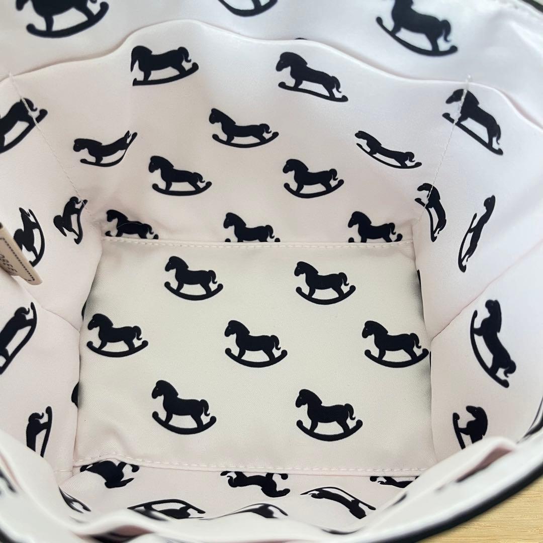HERMES ピコタンPM18 インナーバッグ ブラック ホース柄 自立