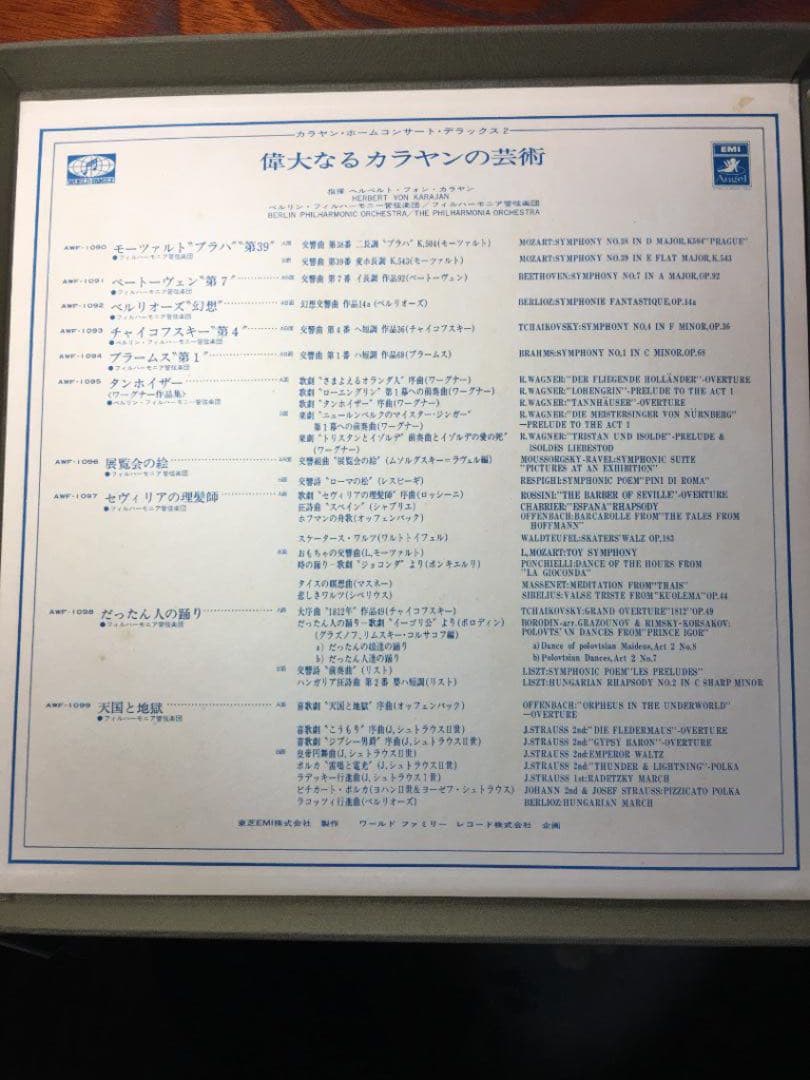 ②『偉大なるカラヤンの芸術』 10枚組 　レコードＢＯＸセット