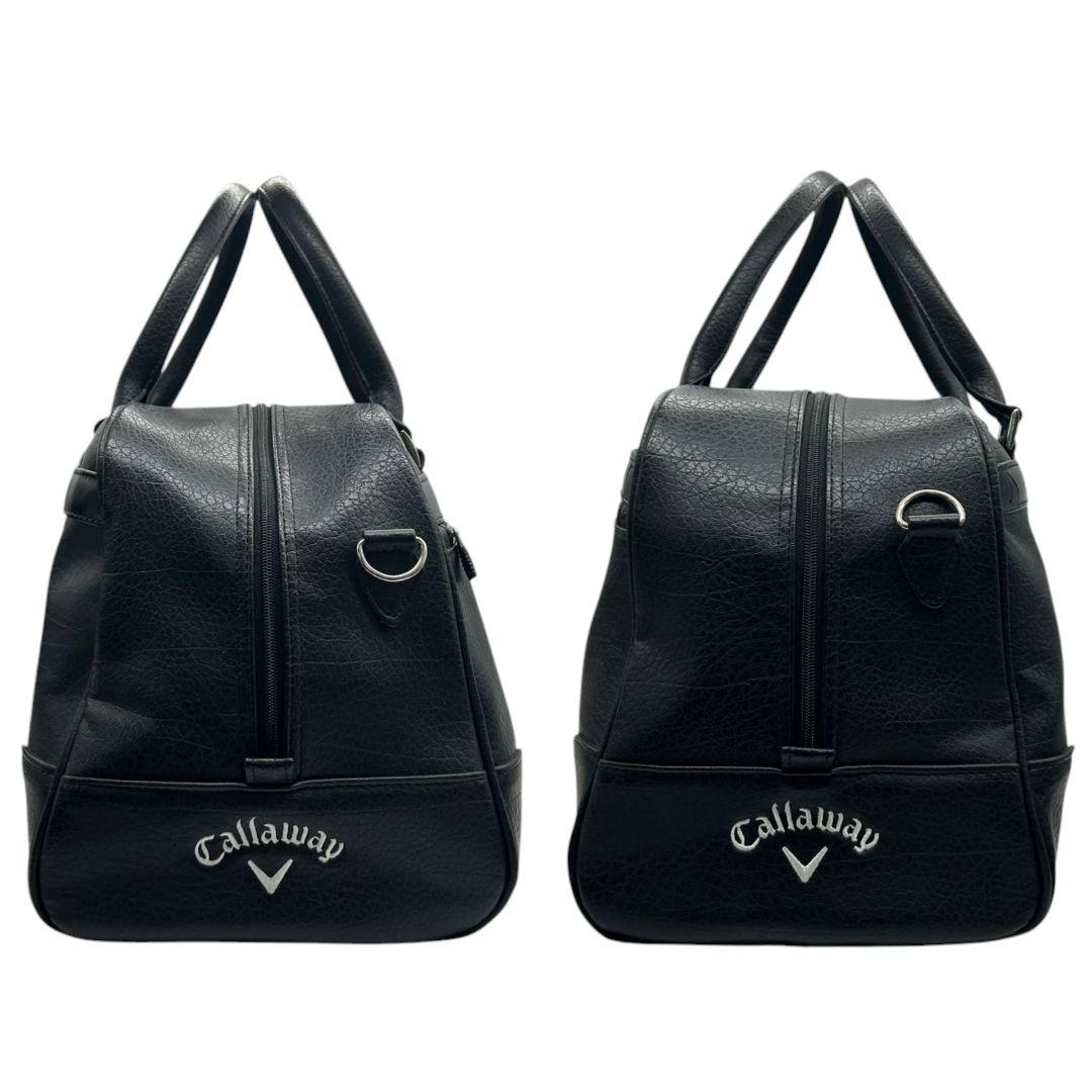 美品　キャロウェイ　ハンドバッグ　2way　黒　レザー　自立　ワンショルダー　x