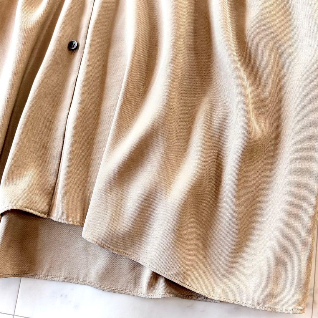 美品 プルミエ アロンディスモン ロングシャツワンピース オーバーサイズ 36