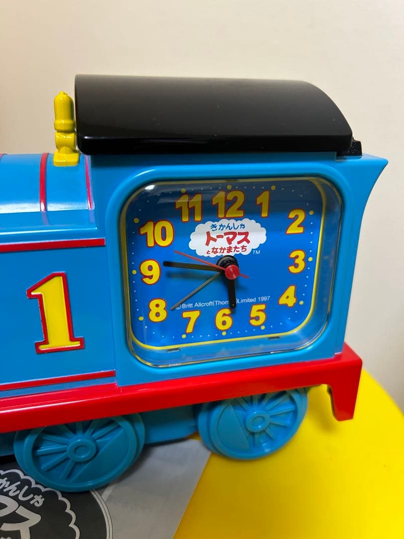 レトロ　セイコー製　きかんしゃトーマスの目覚まし時計　フィギュア　おもちゃ