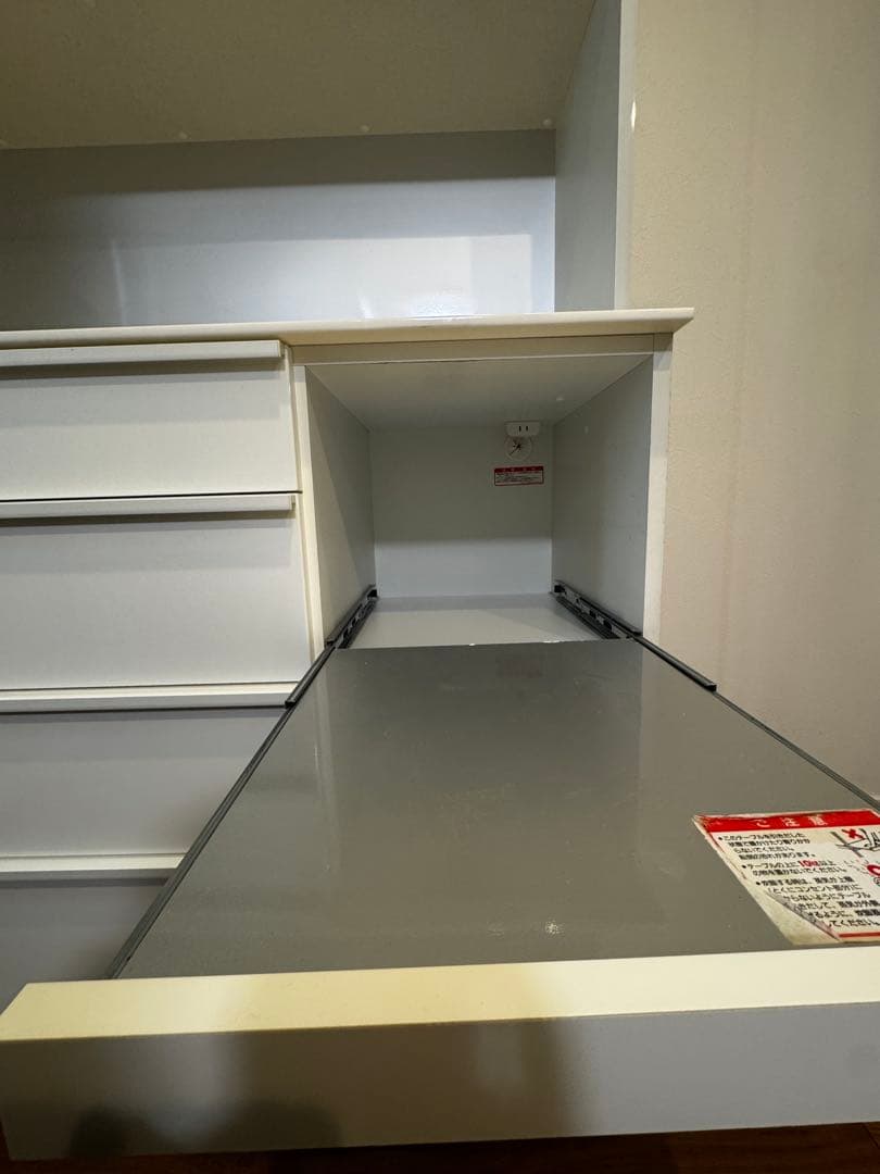 高橋木工所　ホワイトキッチンカウンター 食器棚