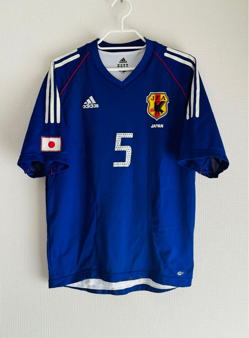 「正規品」タグ無しサイズL日本代表 2002日韓W杯ユニフォーム5番稲本潤一