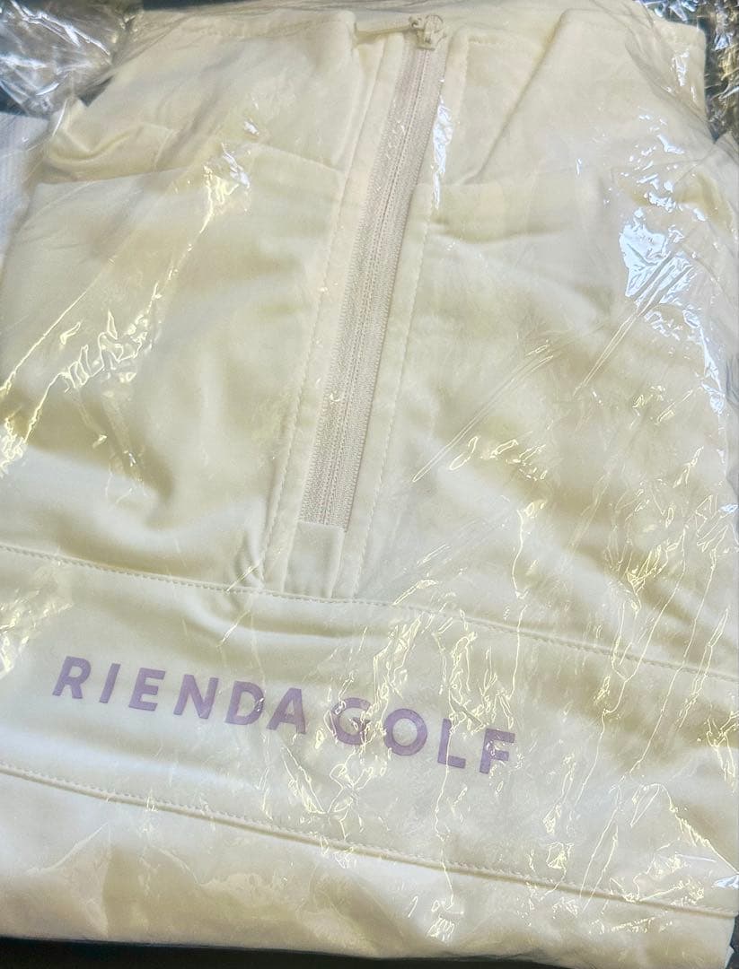 ぱんだ　新品 RIENDA GOLF ハーフジップライトブルゾン　S