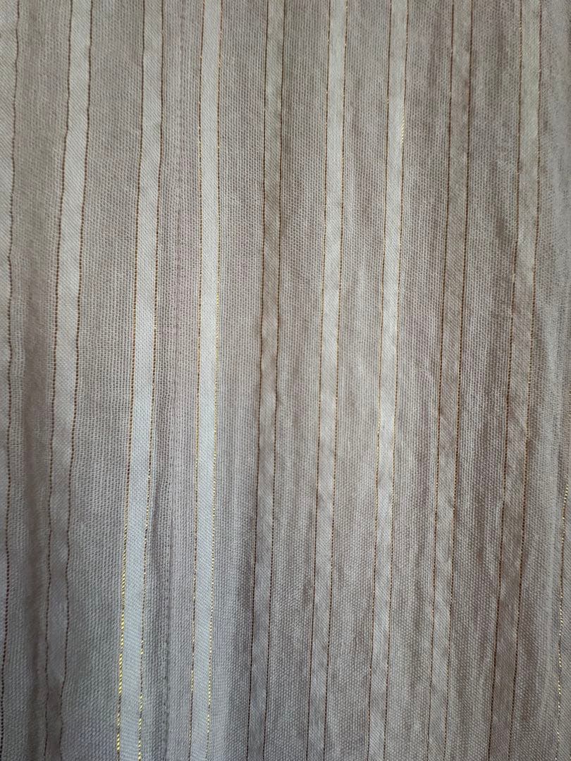 【美品】ヌキテパコットンルレックスロングワンピースピンク(M)サイズ2024AW