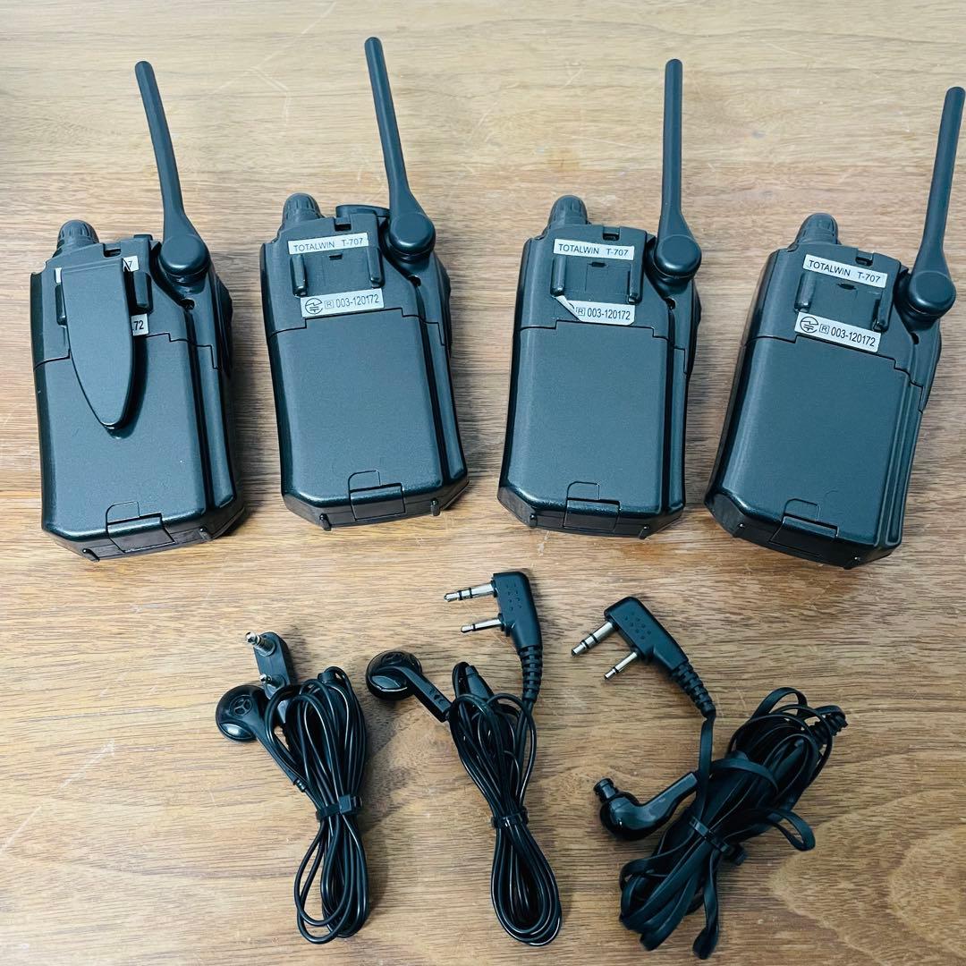 トランシーバー TOTALWIN T-707　4台セット　動作良好