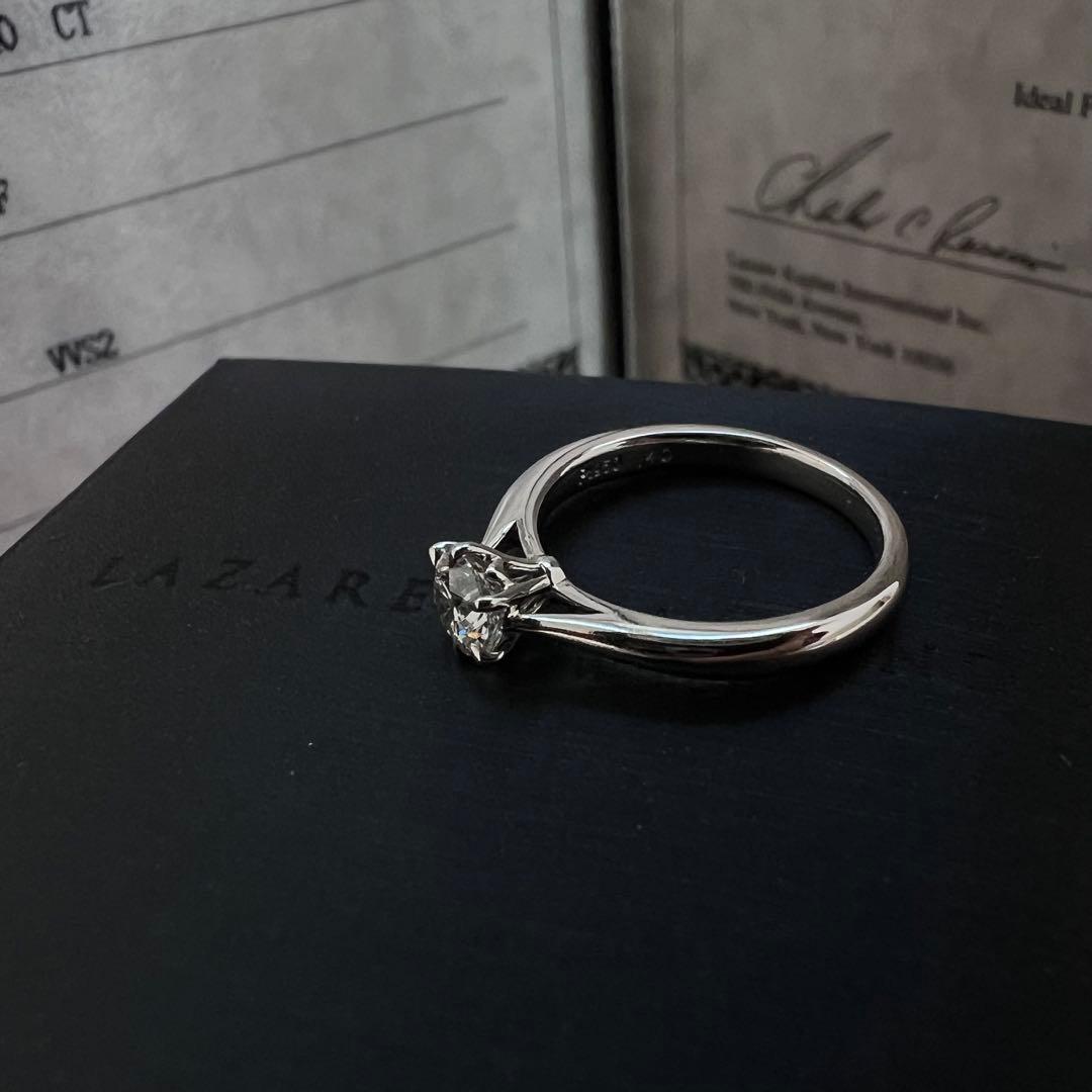 ラザールダイヤモンド0.40ct F リング VVS2 指輪 Pt950【中古】