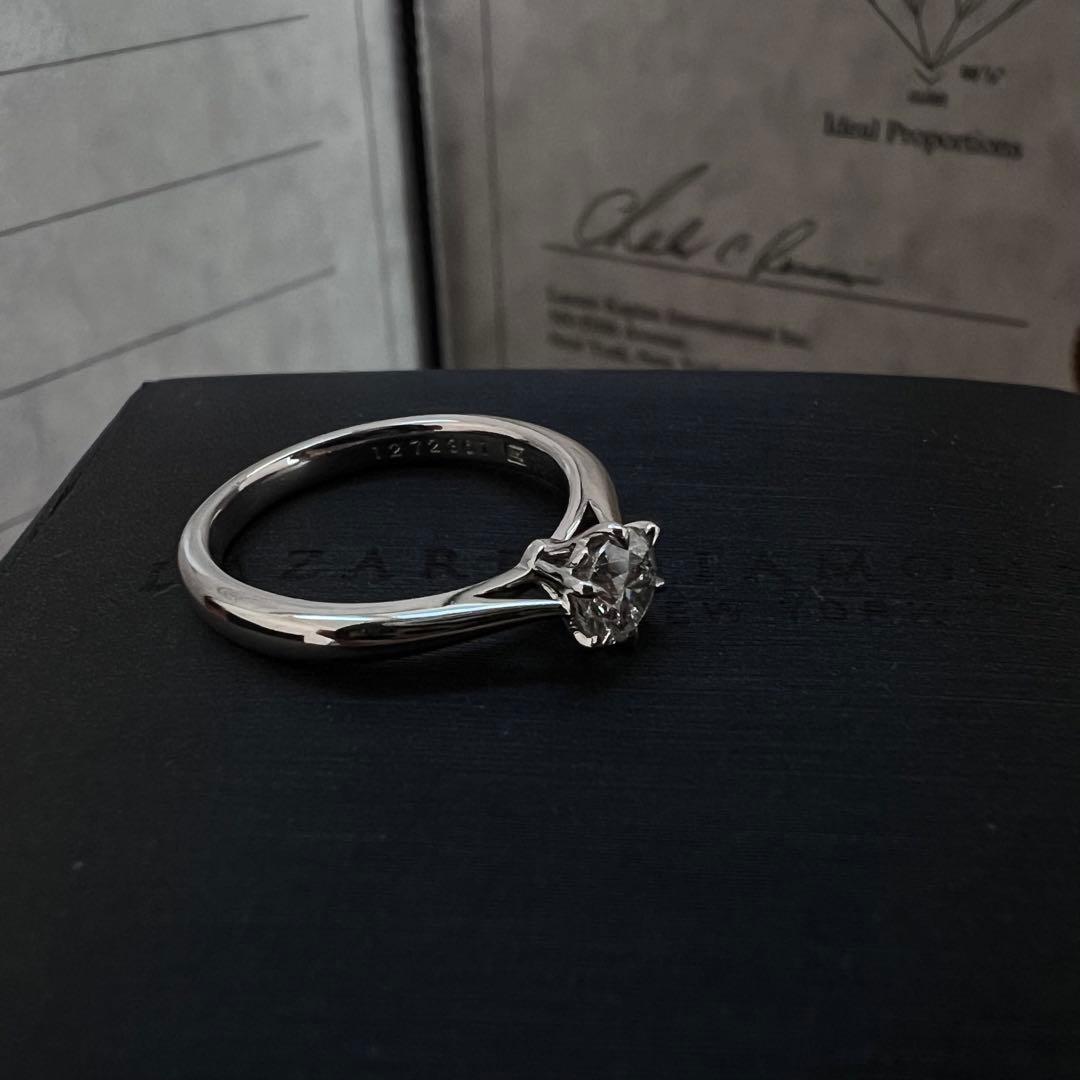 ラザールダイヤモンド0.40ct F リング VVS2 指輪 Pt950【中古】