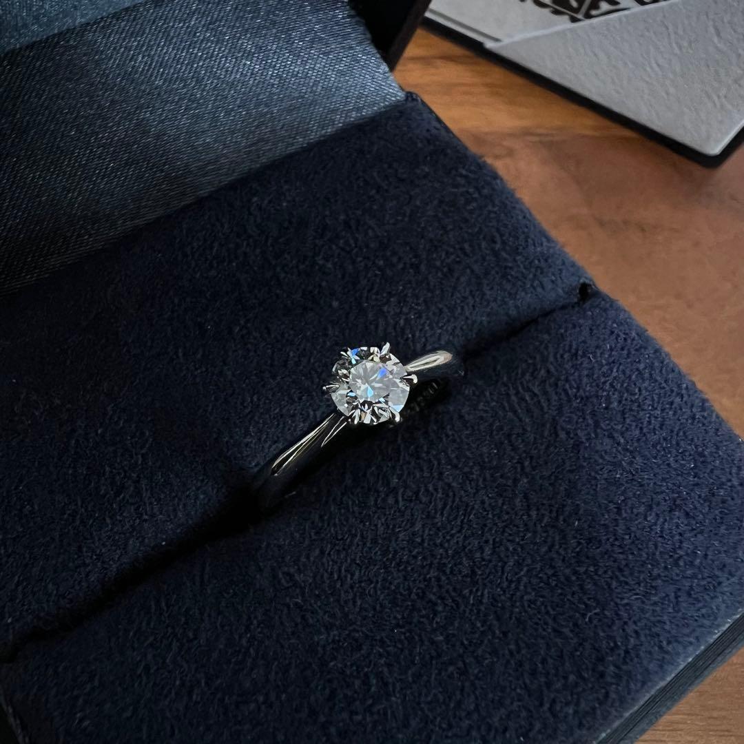 ラザールダイヤモンド0.40ct F リング VVS2 指輪 Pt950【中古】