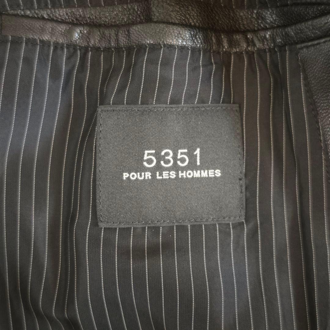 ​【美品】5351 POUR LES HOMMES 山羊革テーラード 48