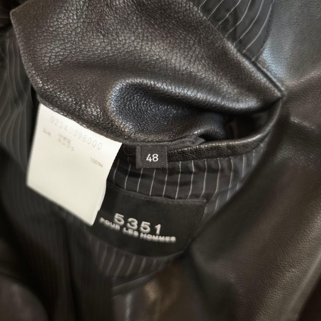 ​【美品】5351 POUR LES HOMMES 山羊革テーラード 48