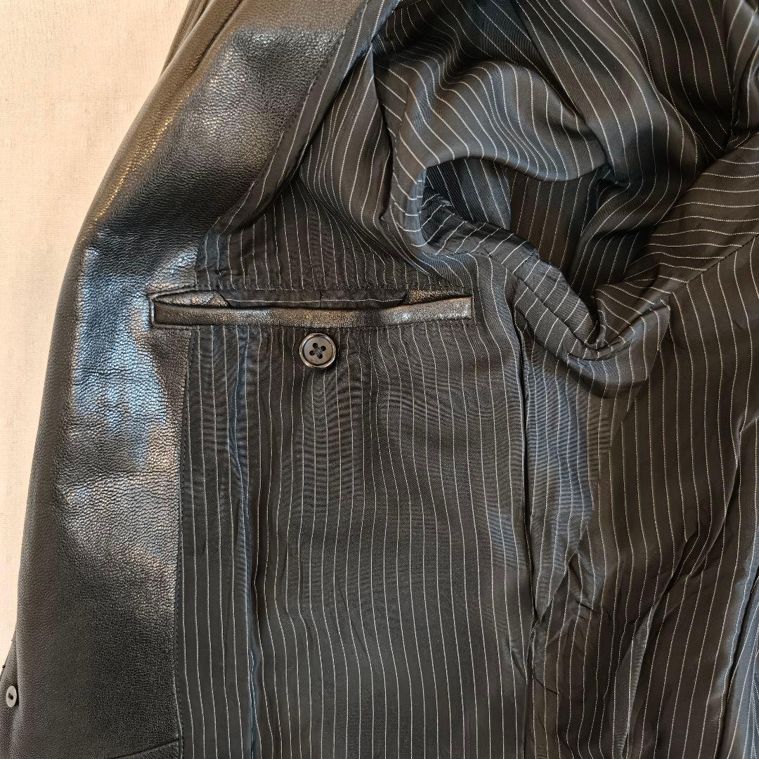 ​【美品】5351 POUR LES HOMMES 山羊革テーラード 48