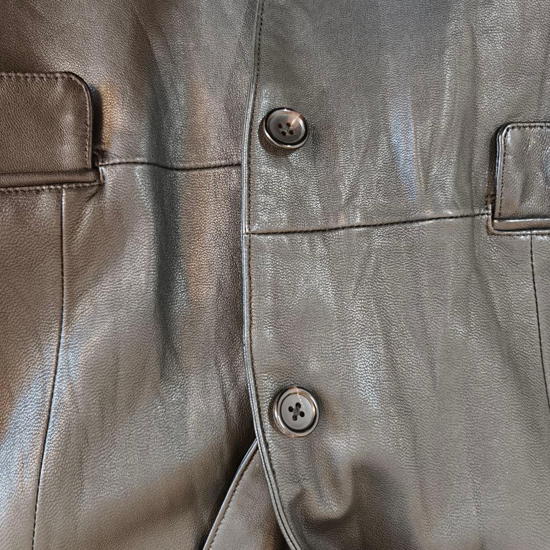​【美品】5351 POUR LES HOMMES 山羊革テーラード 48