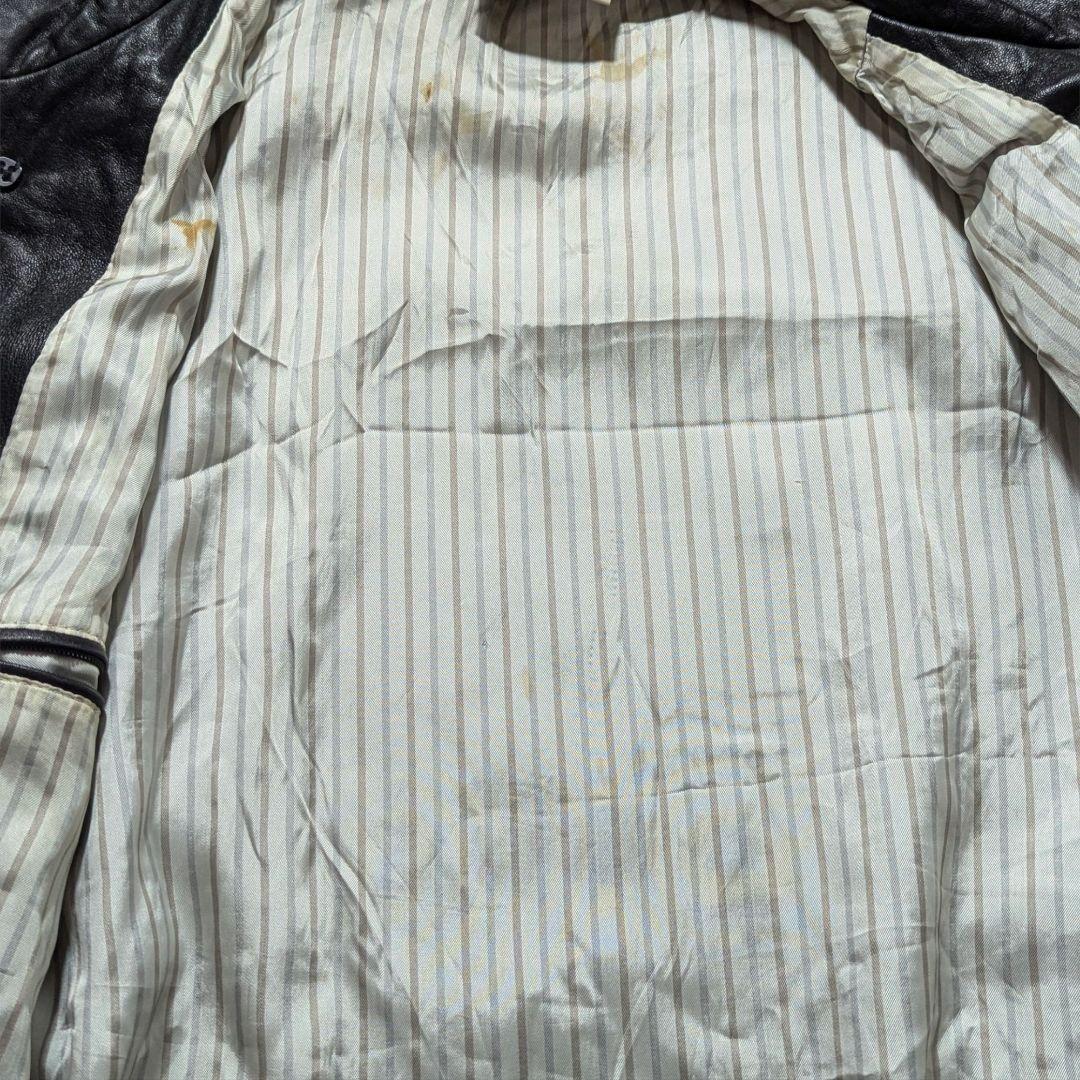 別注vintage西ドイツ製本革ライダース52ラムナッパ羊革ブラック激レア