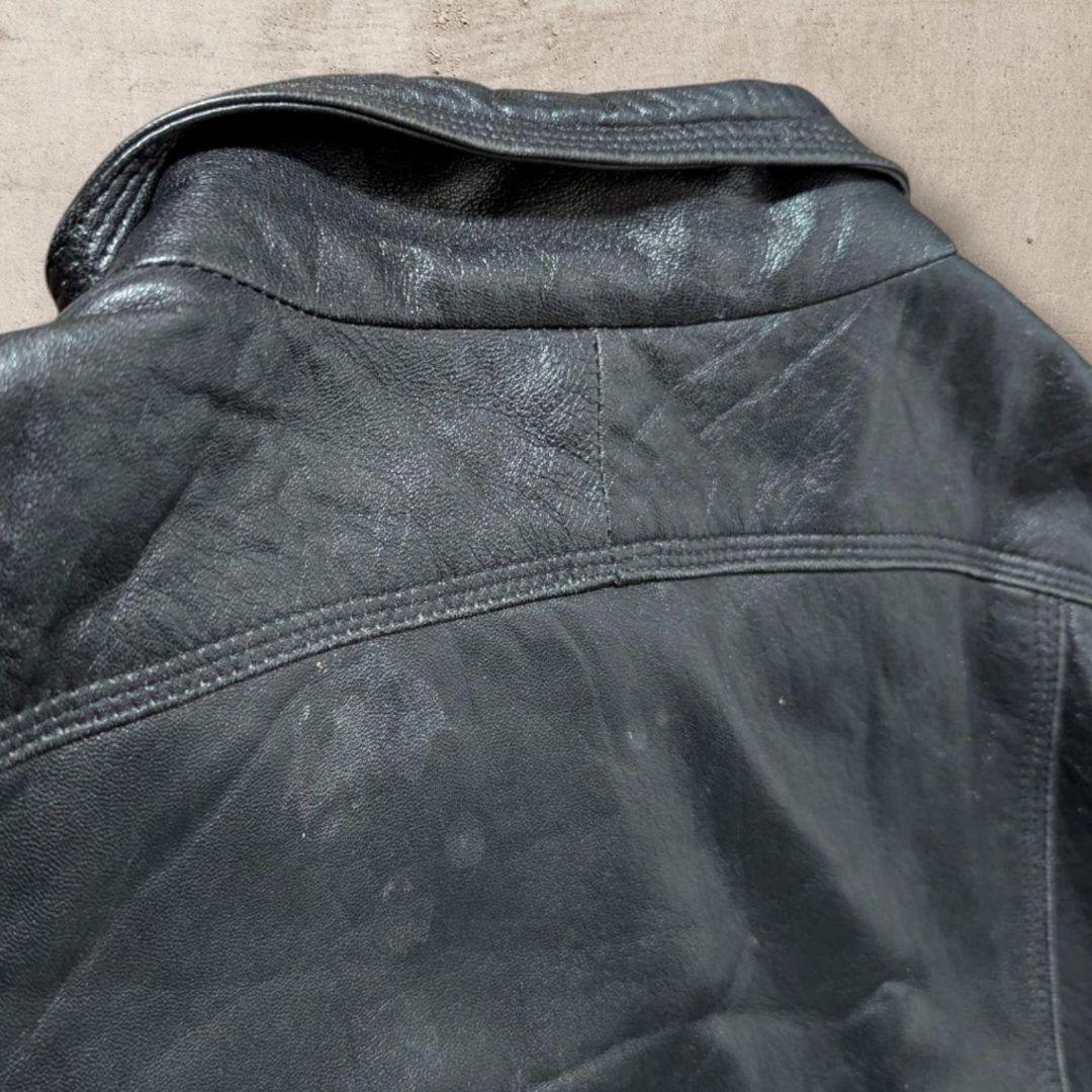別注vintage西ドイツ製本革ライダース52ラムナッパ羊革ブラック激レア