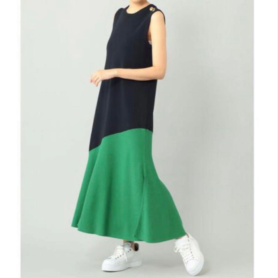 【21SS】GRACE Class グレースクラス バイカラーニットワンピース