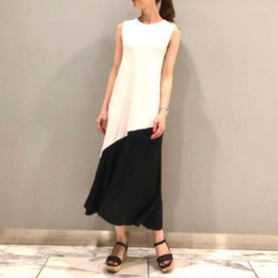 【21SS】GRACE Class グレースクラス バイカラーニットワンピース