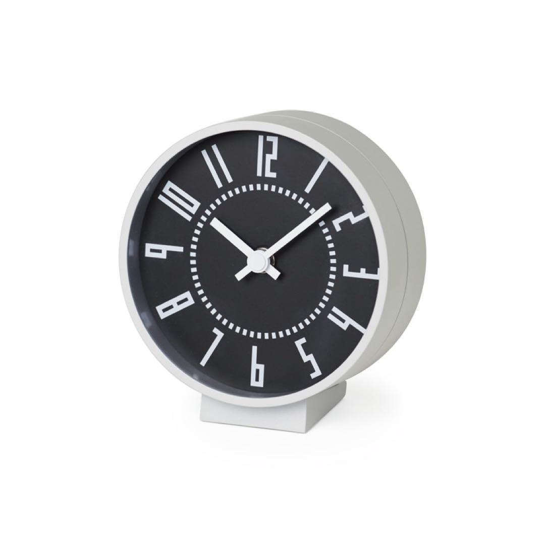 Lemnos レムノス　eki clock s ブラック 置時計
