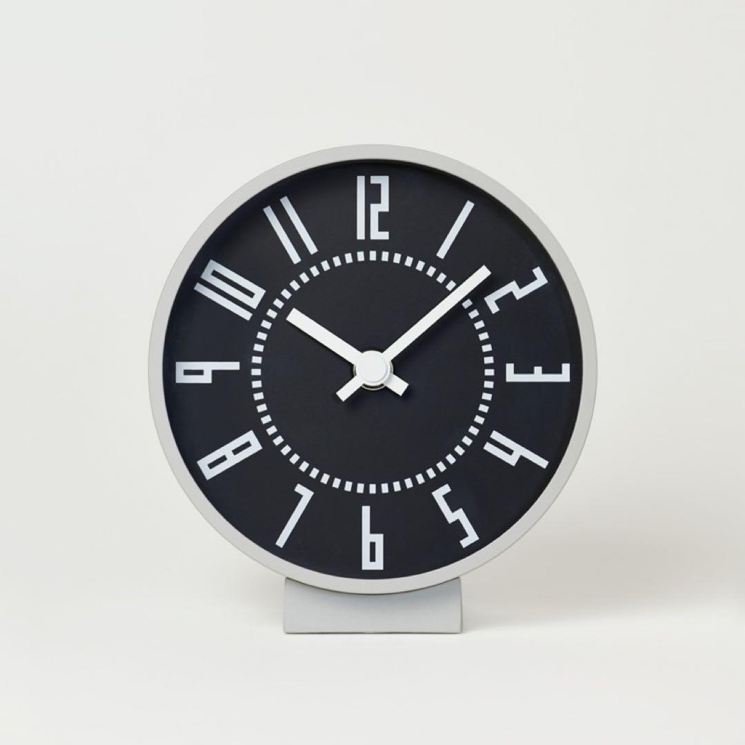 Lemnos レムノス　eki clock s ブラック 置時計