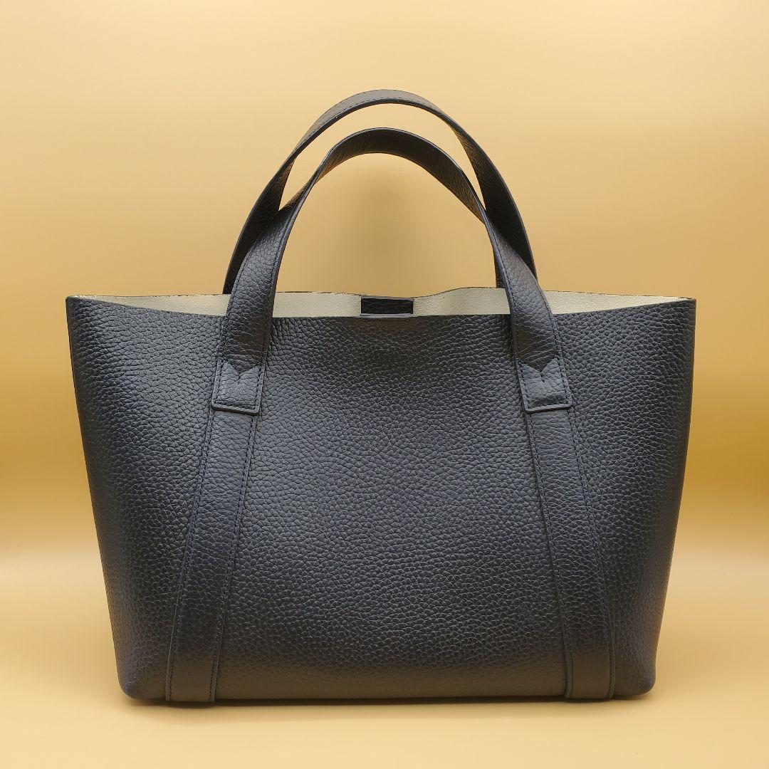 ペッレモルビダ テーラマリーナ ミニトート ハンドバッグ レザー ネイビー
