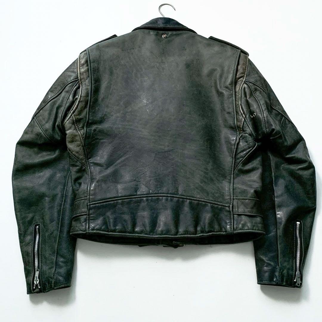【USA製】Schott 618 ダブルライダース ジャケット 40 ブラック
