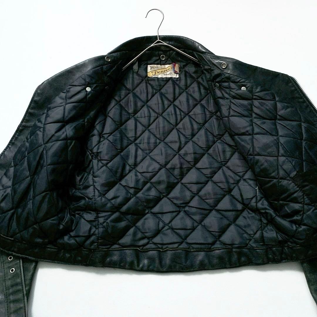 【USA製】Schott 618 ダブルライダース ジャケット 40 ブラック