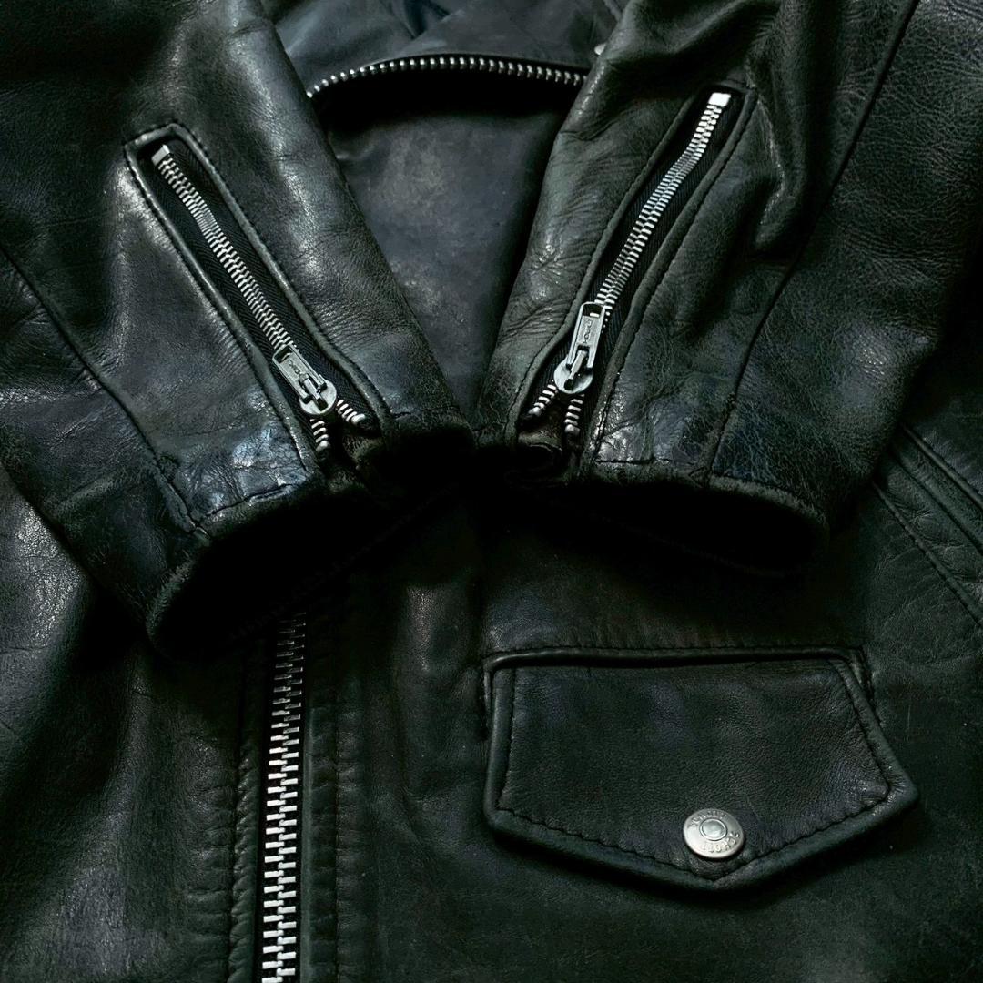 【USA製】Schott 618 ダブルライダース ジャケット 40 ブラック