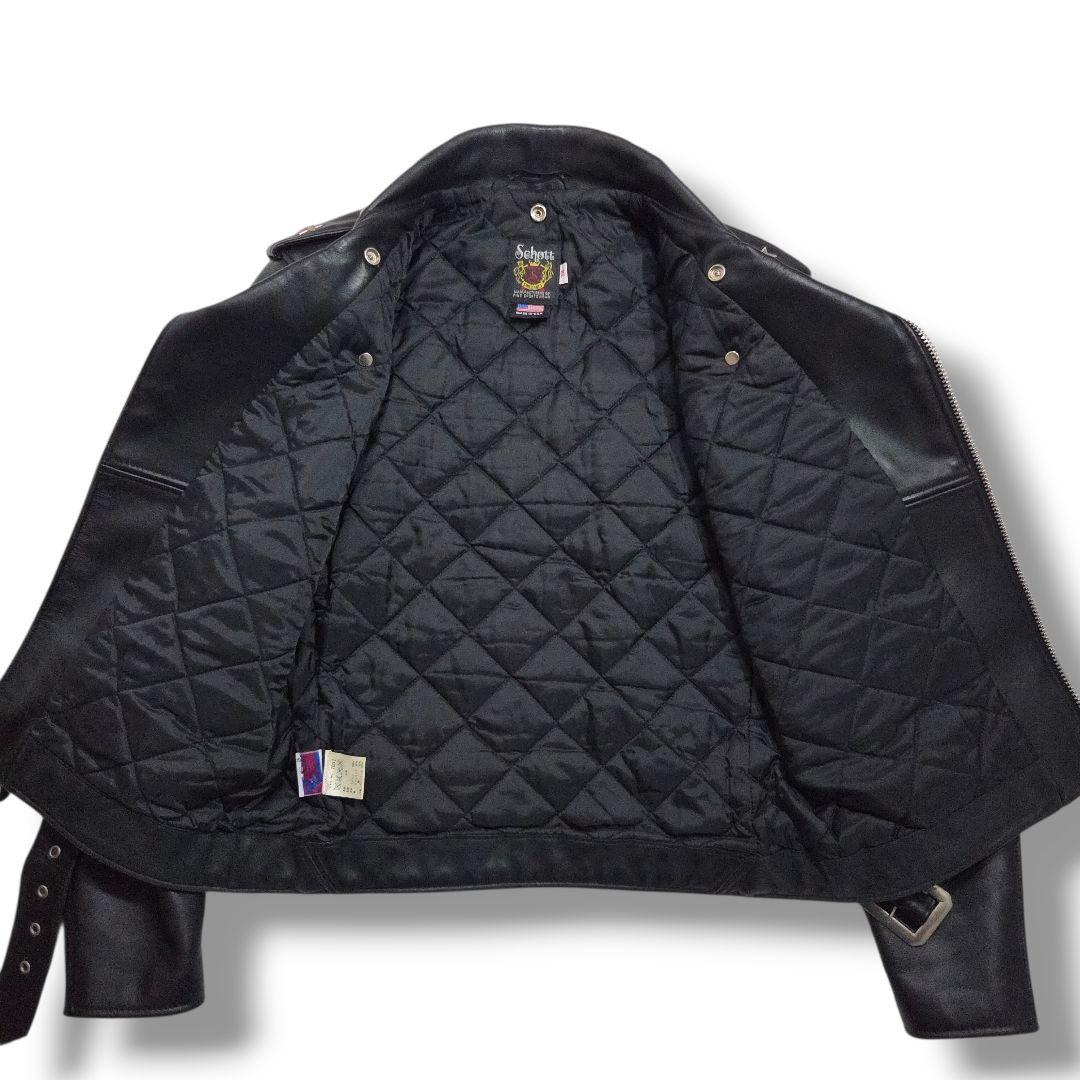 美品 schott 613US 現行 38 ワンスター ダブルライダース