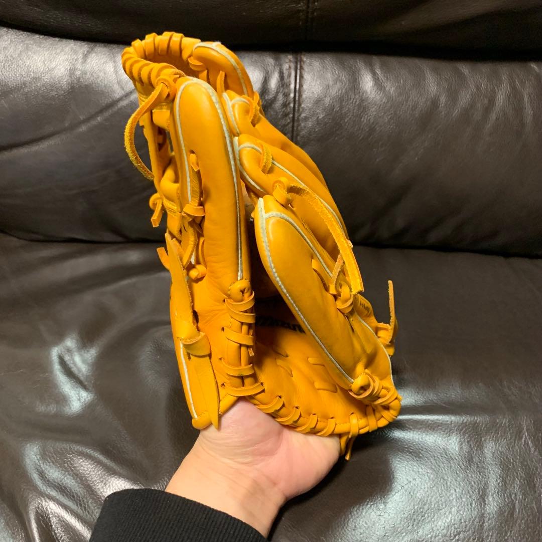 Mizuno フィールドグリスター軟式内野用グローブ イエロー