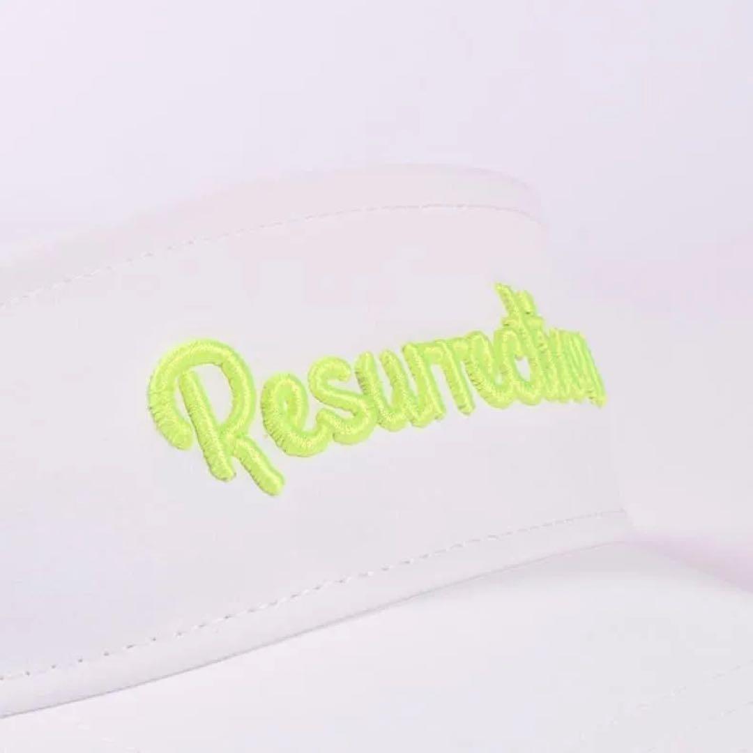26年新作 RESURRECTION ネオンロゴサンバイザー / ホワイト