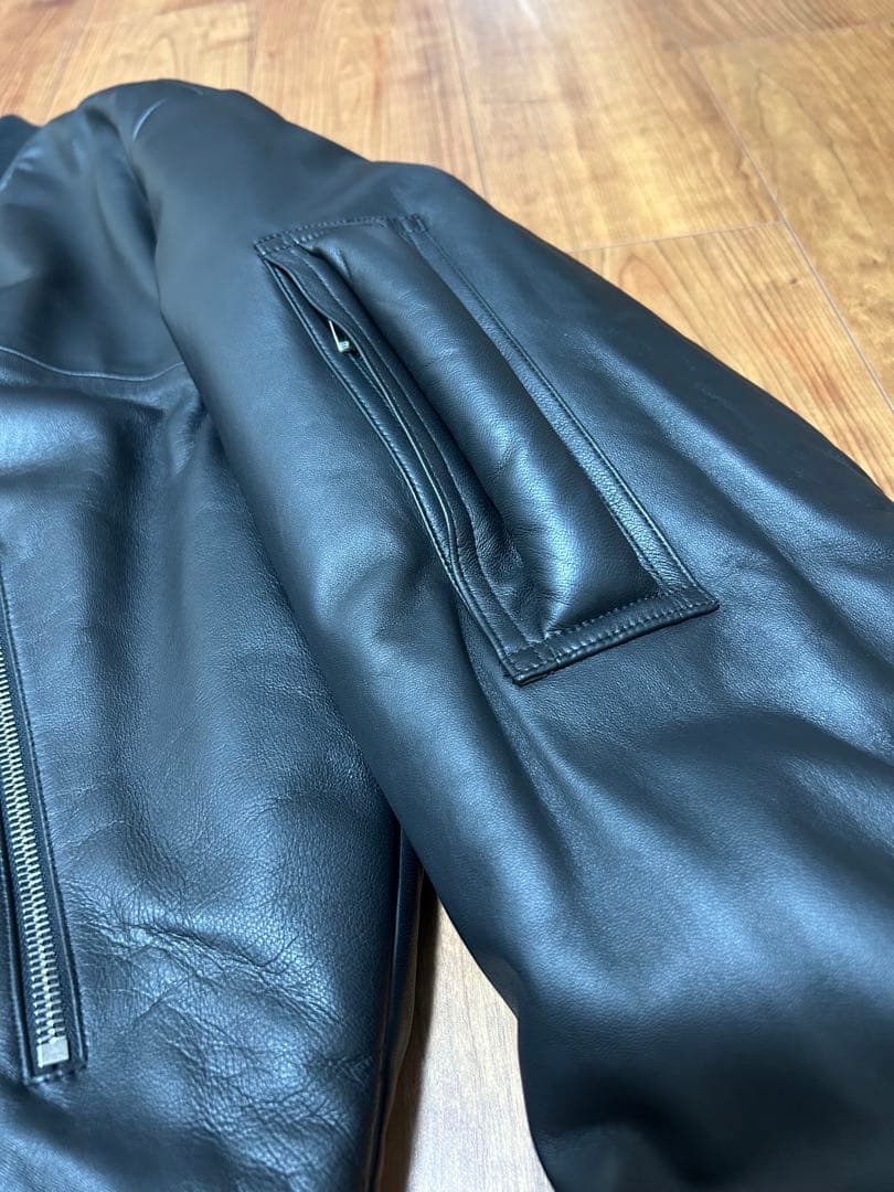 BottegaVeneta レザーブルゾン 黒 ブラック MA1 ダニエルリー