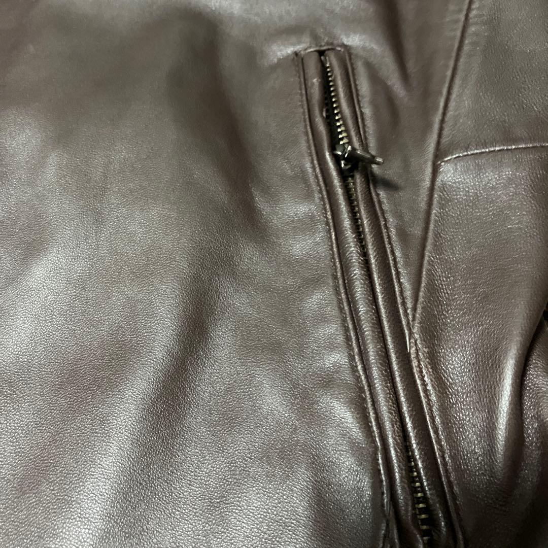MORGAN HOMME レザー　ジャケット　XL シングルライダース　羊革
