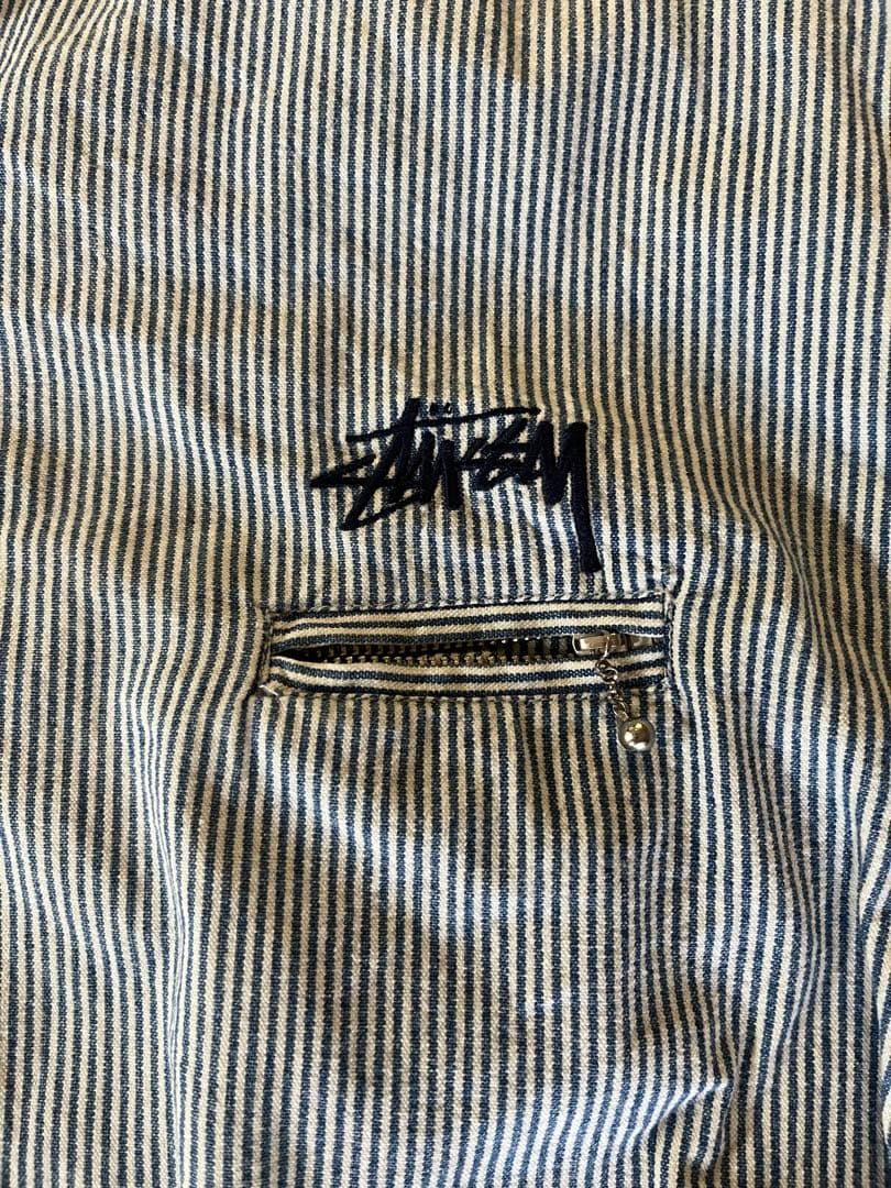 Stussy ストライプ柄デニムジャケット Lサイズ