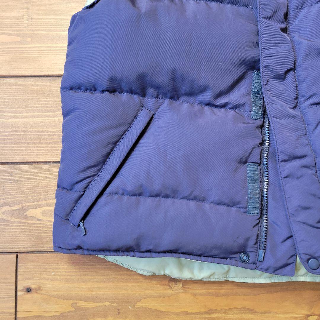 90s オールド モンベル ダウンベスト 肉厚 刺繍ロゴ 紫