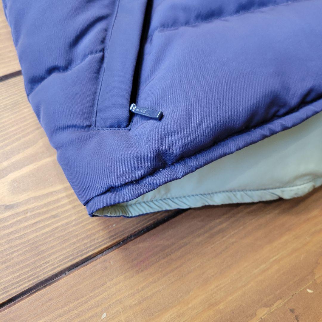 90s オールド モンベル ダウンベスト 肉厚 刺繍ロゴ 紫