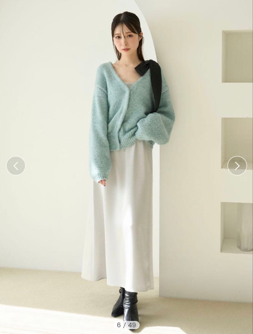 【ponsan専用】FRAY.ID カーデセットリボンショルダーワンピース