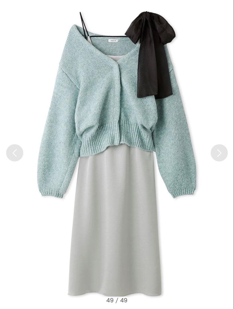 【ponsan専用】FRAY.ID カーデセットリボンショルダーワンピース