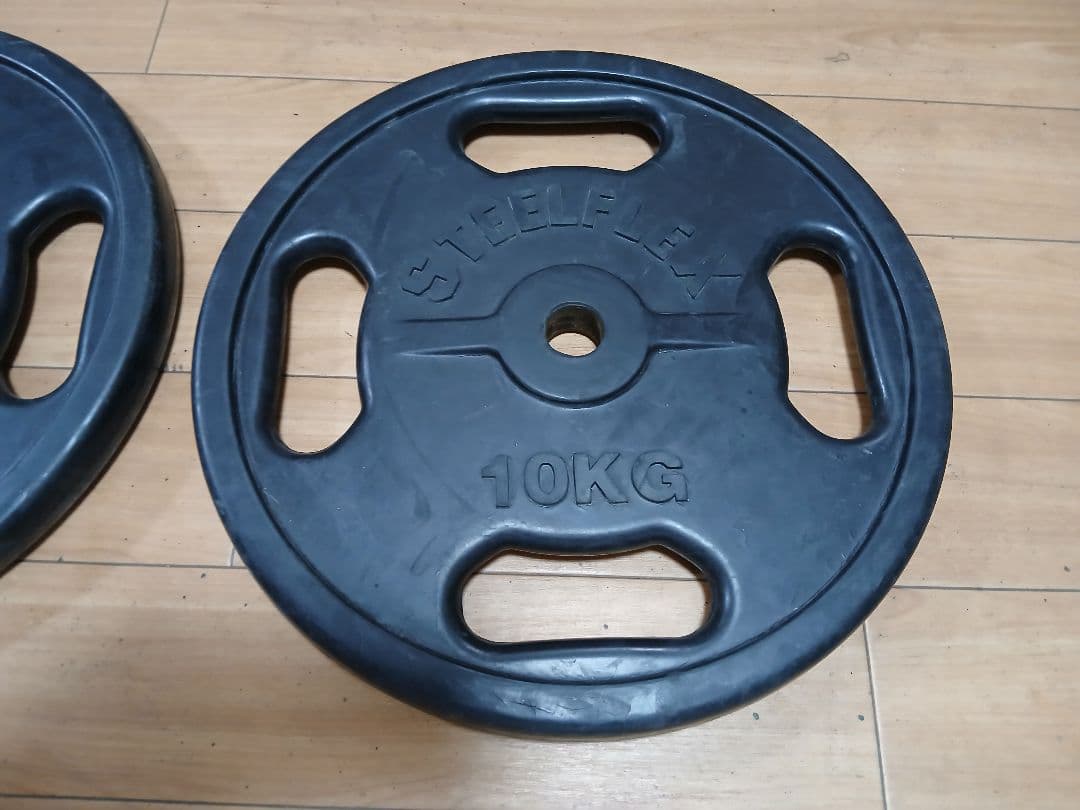 STEELEFLEX バーベルプレート10Kg× 2/計20Kg 穴径28ｍｍ