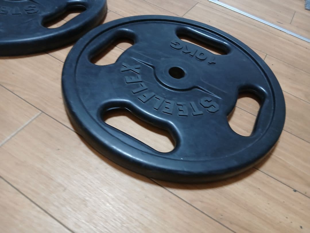 STEELEFLEX バーベルプレート10Kg× 2/計20Kg 穴径28ｍｍ