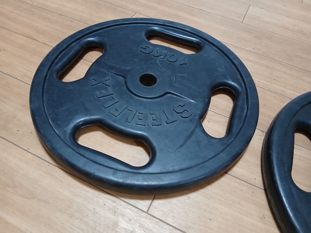 STEELEFLEX バーベルプレート10Kg× 2/計20Kg 穴径28ｍｍ