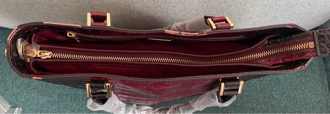【未使用品】レザージュエルズ クロコダイル型押しレザー 2WAY トートバッグ